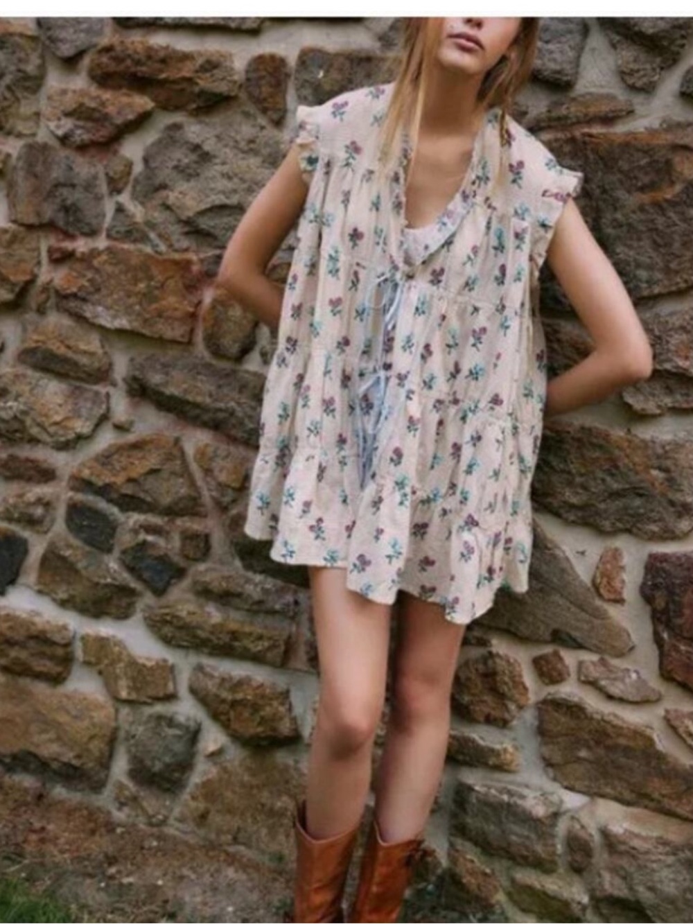 FREE PEOPLE Sundown Mini Tunic Dress